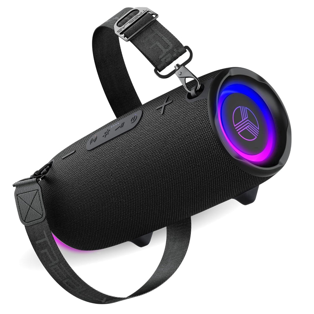 Treblab HD-Max Portable Bluetooth Speaker, 60W Loud Sound, IPX7 Waterproof, 20H Battery, Built-in Power Bank, Light Show