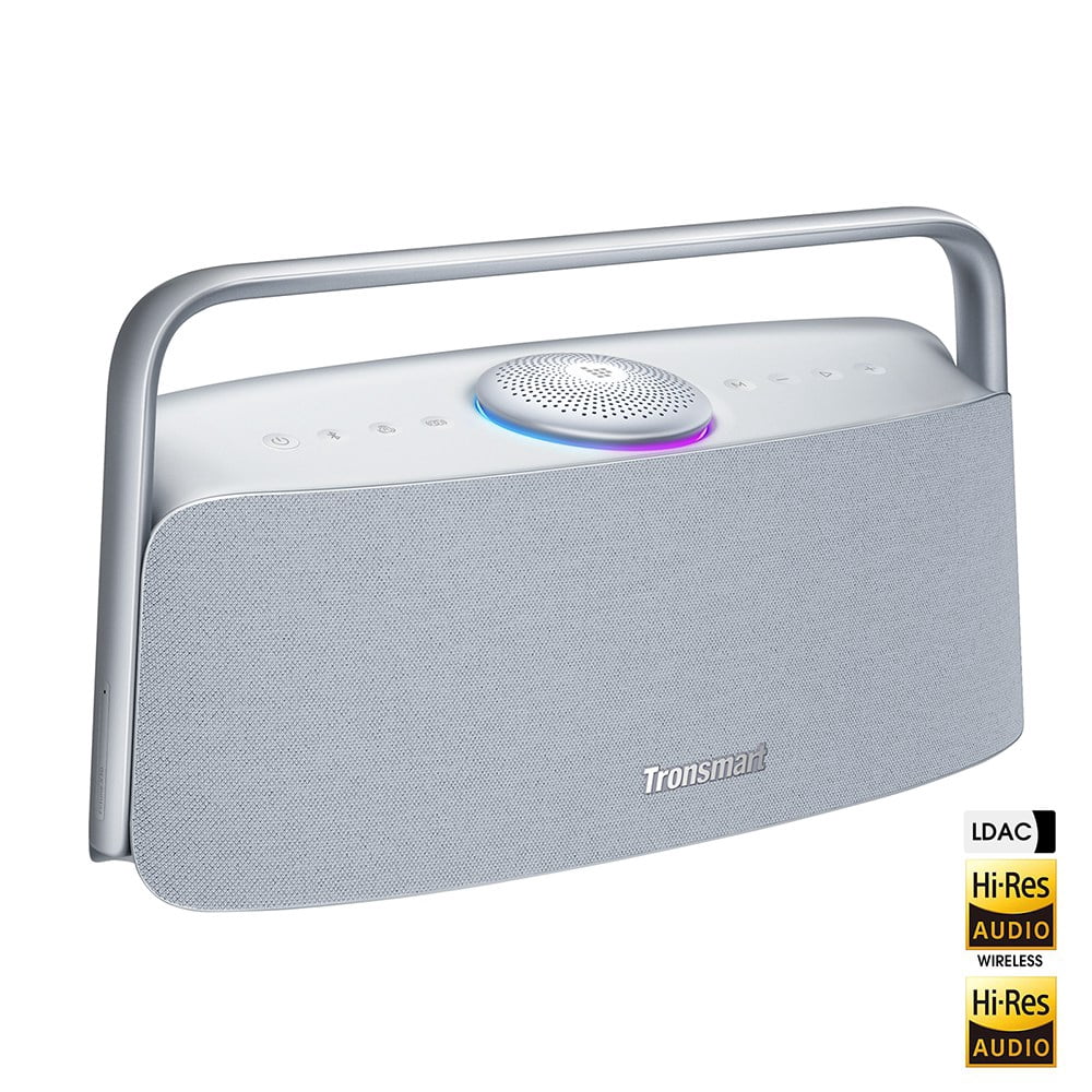 Tronsmart 80W Loud Portable Wireless Speaker, Clear Spatial Hi-Res Audio, 14 Hours Playtime, LED Light Show, Dual-Device Connection, Waterproof Party Speaker for Home