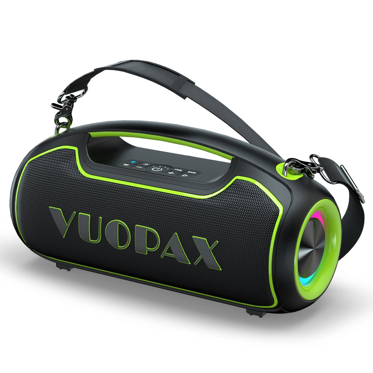 Upgrade Portable Bluetooth Speakers Wireless, 200W PEAK Loud Outdoor Speaker with Deep Bass, IP65 Waterproof, BT5.4, USB-C, RGB Lights, for Party, Camping, Beach, Large Workshop, Garage, 24H Playtime