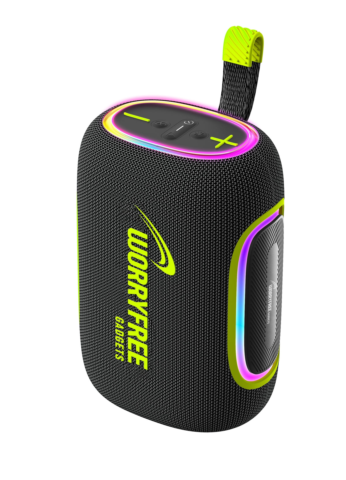 WorryFree Gadgets Portable Bluetooth Party Speaker with RGB Lights, Wireless, 65W, Black