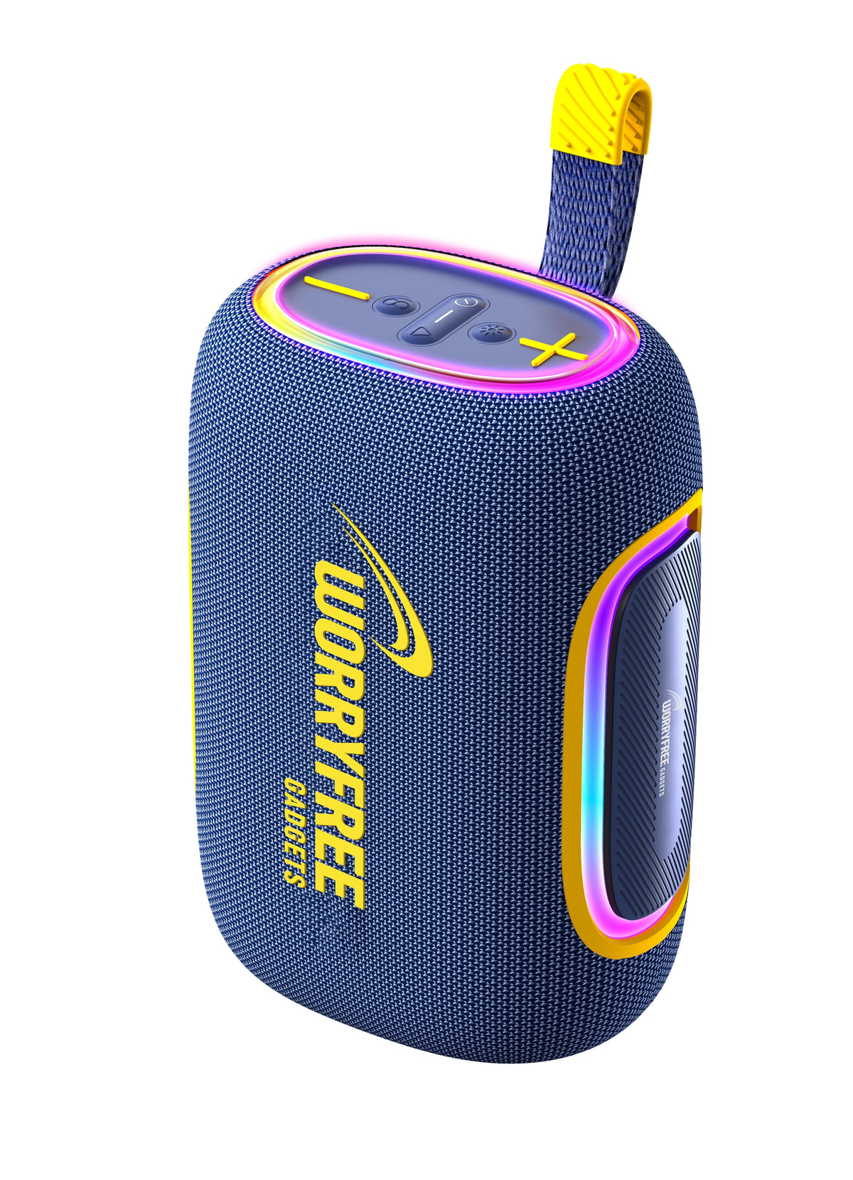 WorryFree Gadgets Portable Bluetooth Party Speaker with RGB Lights, Wireless, 65W, Black