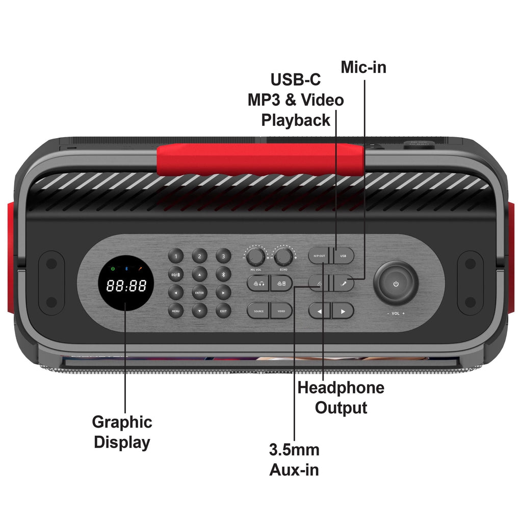 Monster Vision 3rd Generation 15.6" Portable Video Bluetooth Speaker