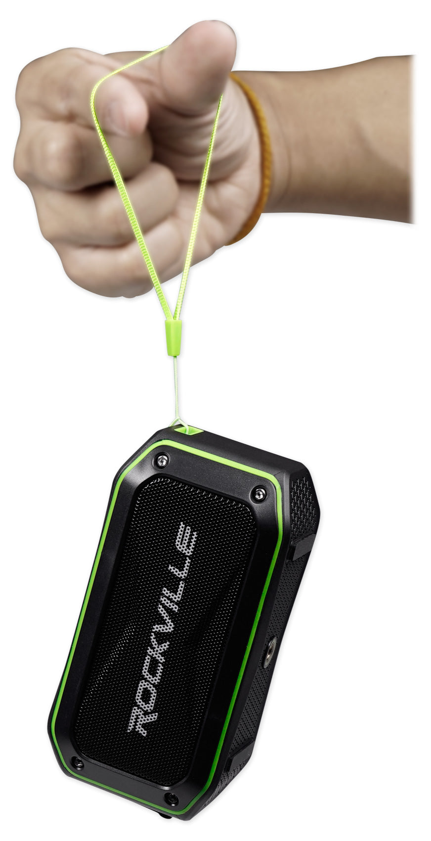 Rockville ROCK ANYWHERE 2-Pack Portable Bluetooth Speaker, 20W Output, 30-Hour Battery, IPX7 Waterproof, TWS Stereo, Includes Handlebar Mount, Cables