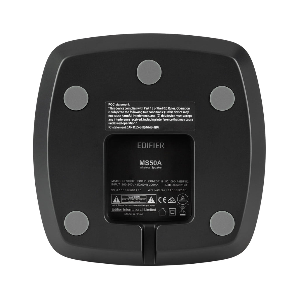Edifier Wifi Smart Speaker without Microphone, works with Alexa, supports AirPlay 2, Spotify, 40W RMS One-Piece Wi-Fi and Bluetooth Sound System, No Mic MS50A
