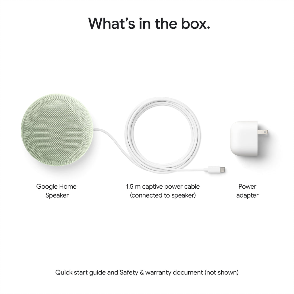 Google Home Speaker - Smart Speaker with 360 - Degree Sound and Gemini For Home Voice Assistant - Hazel