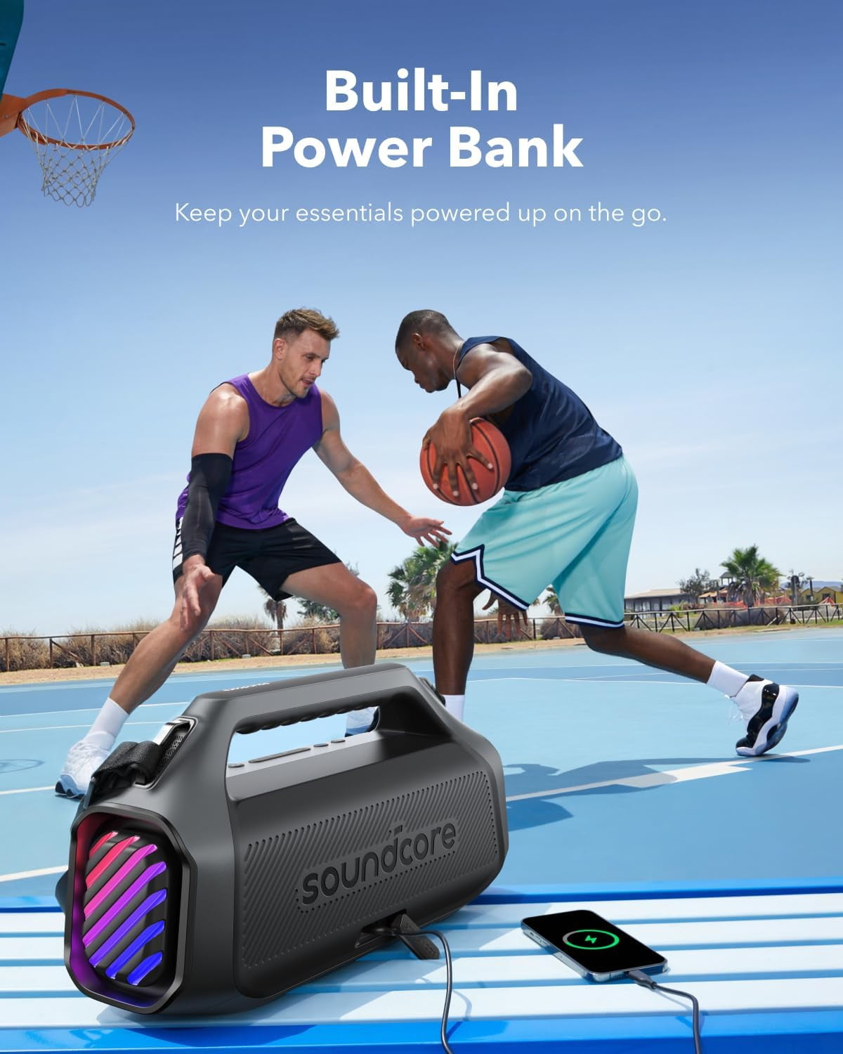 Soundcore Boom 2 Plus By Anker, Outdoor Speaker, 140W, 2+2 Channel, BassUp 2.0, 20H Playtime, Black