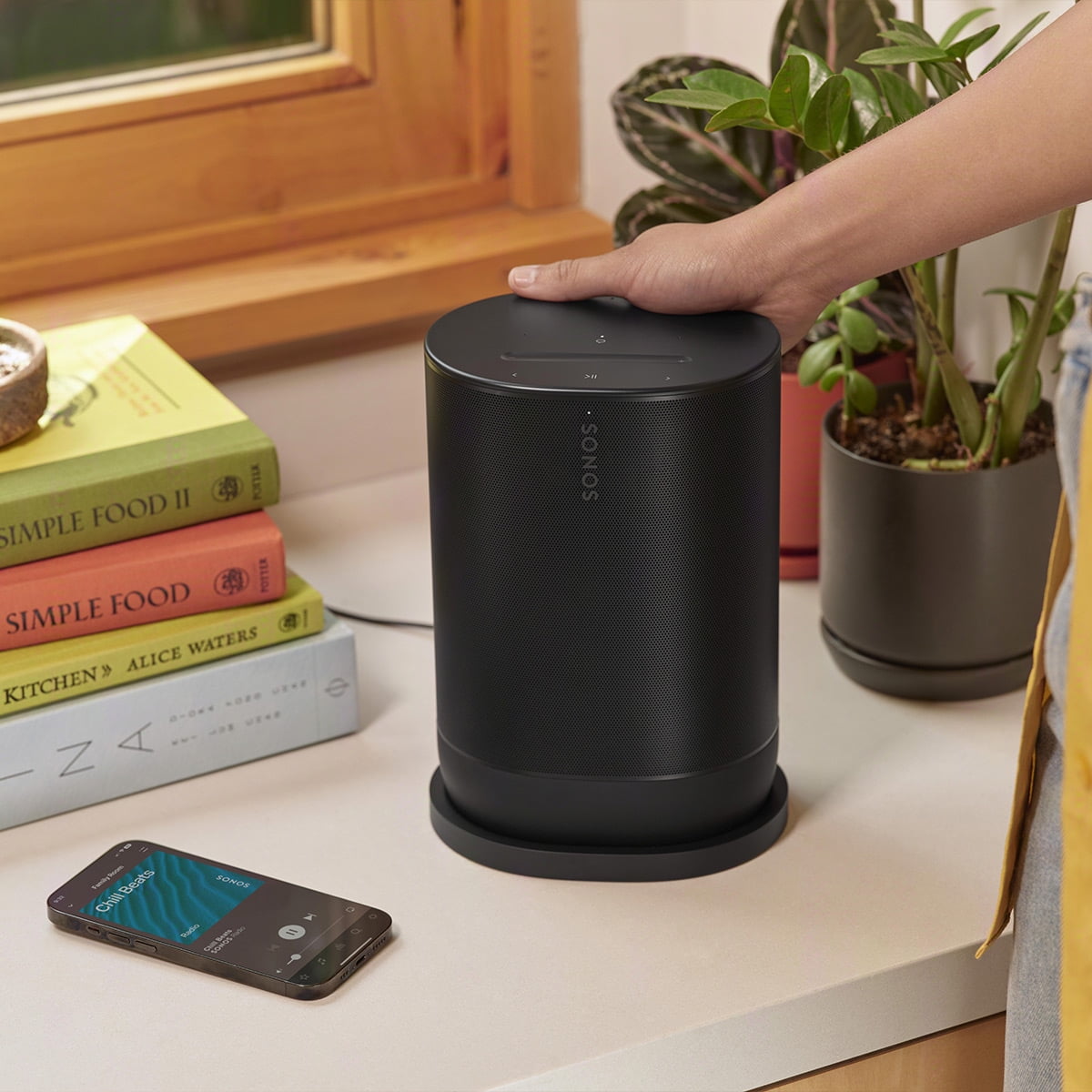 Sonos Move 2 Portable Bluetooth Smart Speaker, Water Resistant, Black
