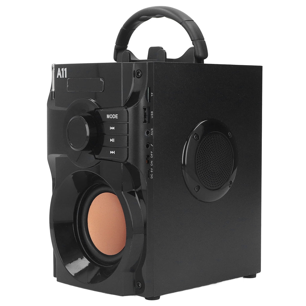 M Buder Portable Bluetooth 5.0 Speaker Stereo Subwoofer Multipurpose Outdoor Smart Speaker with Remote Control, Black, 9.4 x 7.9 x 6.3 inches / 24 x 20 x 16 cm