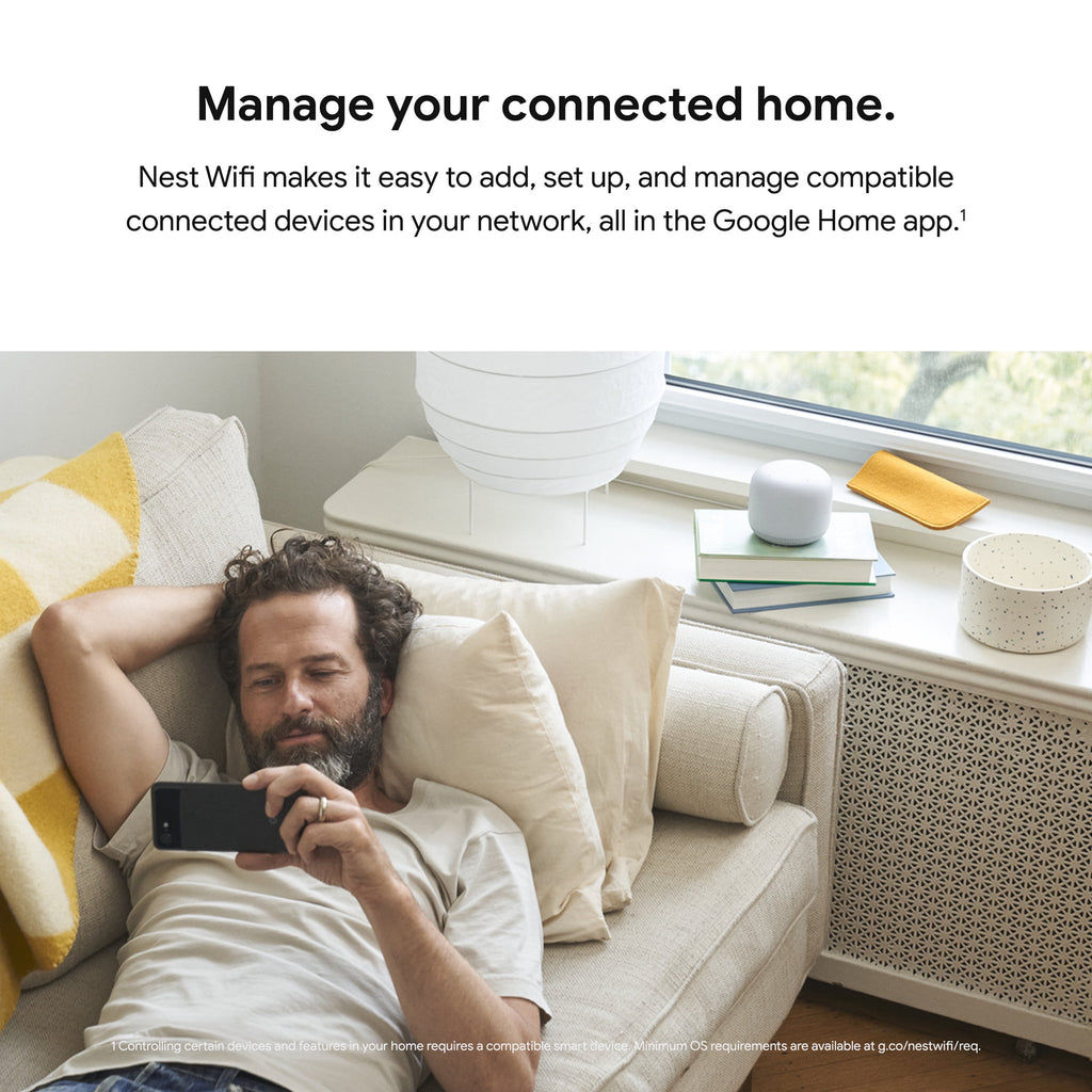 Google Pixel Nest WiFi Router Add On Access Point, Snow