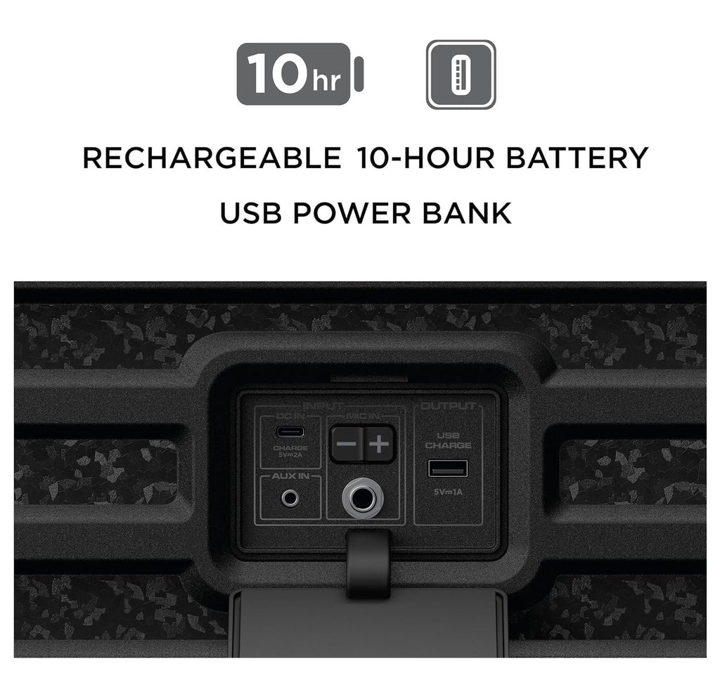 Audio Tailgater Tough - Rugged Portable All-Weather Wireless Bluetooth Speaker, IPX5 Water-Resistant, Outdoor Weather-Resistant Speaker, 65W