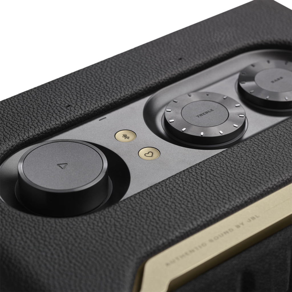JBL Authentics 200 - Smart home speaker with Wi-Fi, Bluetooth and Voice Assistants with retro design - Black