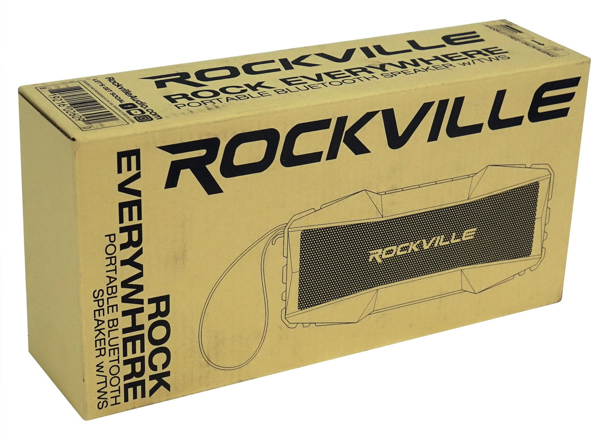 (2) Rockville ROCK EVERYWHERE Portable Bluetooth Speakers Wireless Stereo Sound