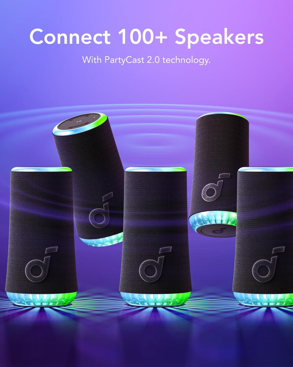 Glow Portable Wireless Speaker with Light Show