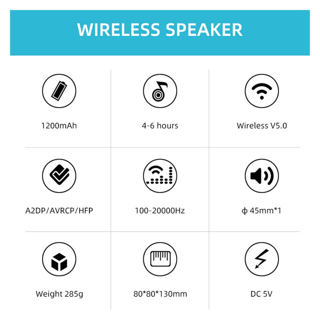 LED Light Speaker Portable Bluetooth Outdoor Loundspeaker Subwoofer FM Radio Sound Dazzling Lights Desktop Card Subwoofer ,Bike Audio