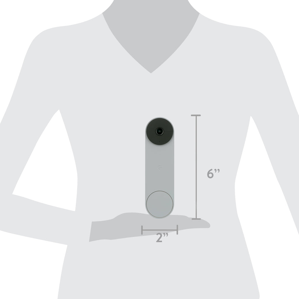 Google Nest Doorbell (Battery) - Video Doorbell Camera - Wireless Doorbell Security Camera - Snow