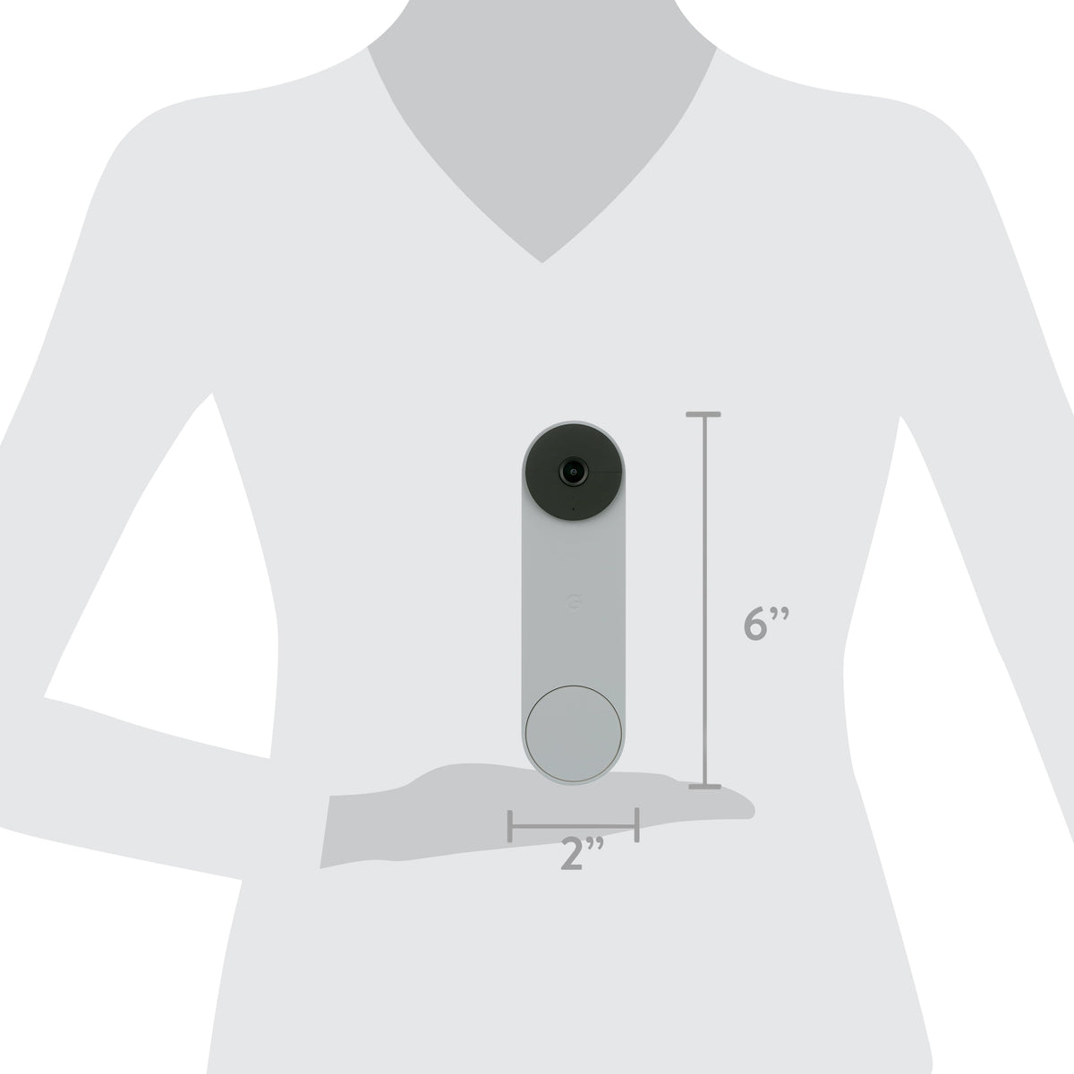 Google Nest Doorbell (Battery) - Video Doorbell Camera - Wireless Doorbell Security Camera - Snow