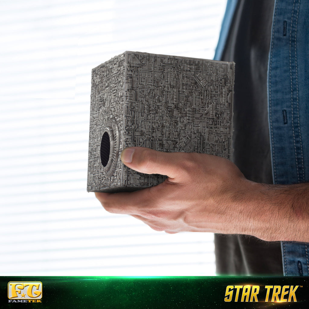 Star Trek Borg Cube Bluetooth Speaker with Green Illumination, Sound Effects & Borg Quotes
