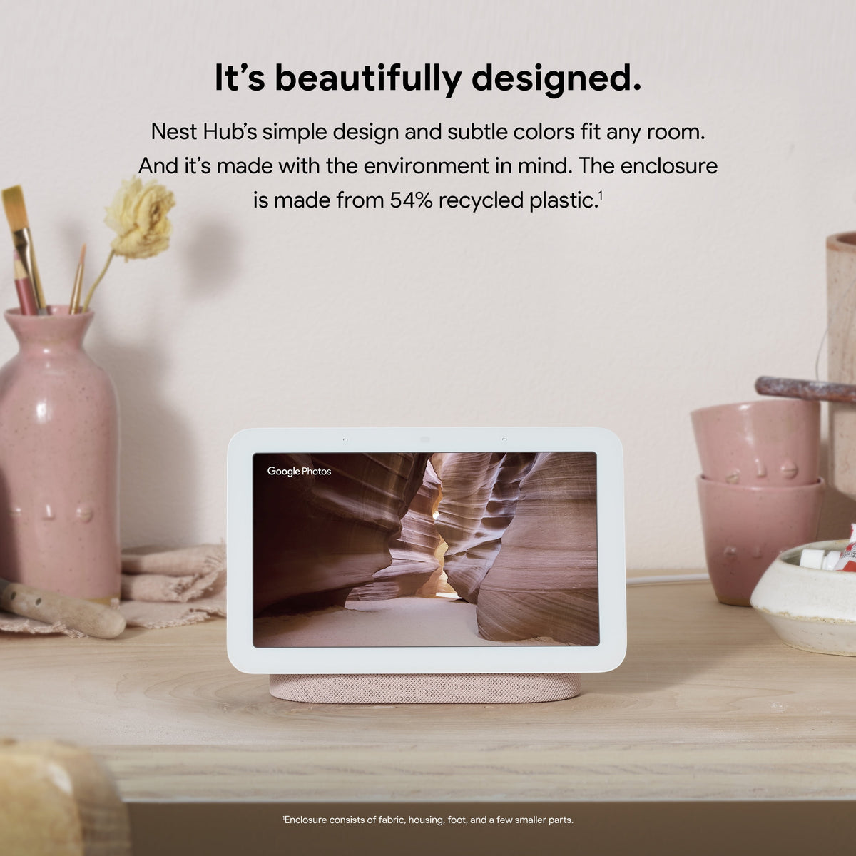 Google Nest Hub 2nd Gen - Smart Home Display with Google Assistant - Sand