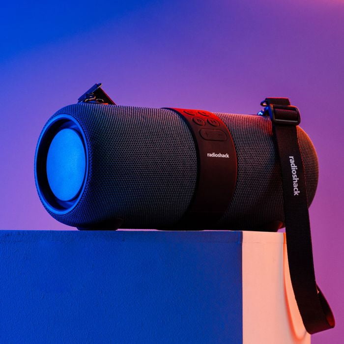 Radioshack Bluetooth Speaker RGB Light 14W IPX6 TWS Mic 3600MAH Blue with FM Radio