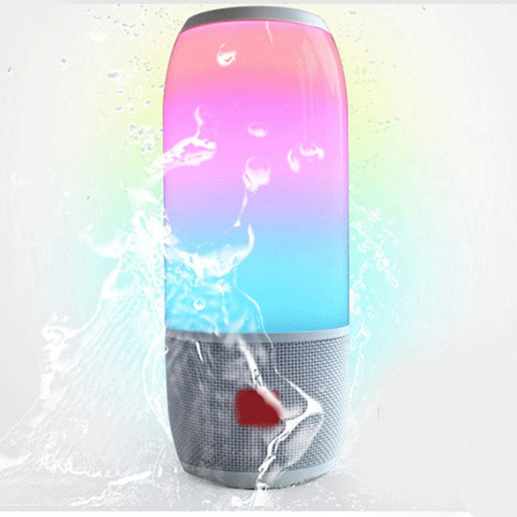 Portable Speaker Bluetooth Waterproof Noise Reduction Stereo Surround Sound Mini Outdoor Speaker White