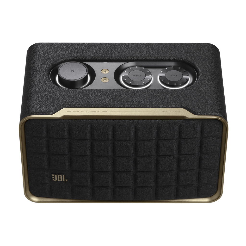 JBL Authentics 200 - Smart home speaker with Wi-Fi, Bluetooth and Voice Assistants with retro design - Black