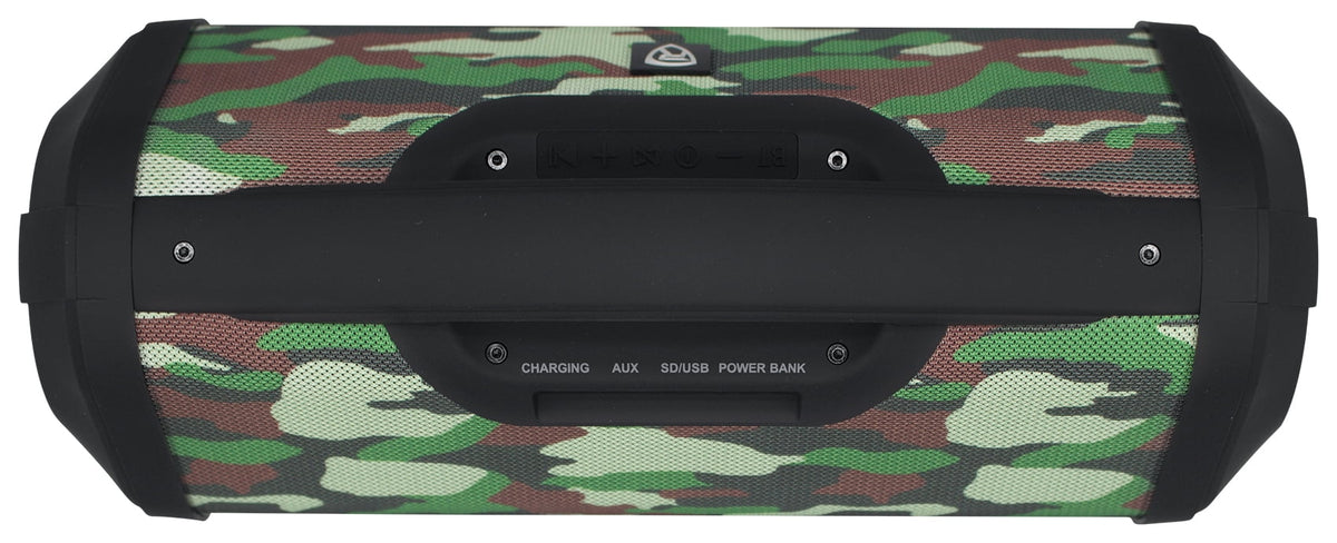 (2) Rockville RPB-XL Portable Bluetooth Wireless Linking Camo Speakers+Powerbank