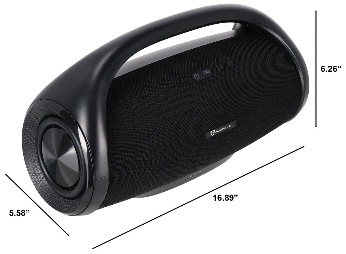 (2) Rockville CANON-XXL Portable Bluetooth Speakers w/Huge Bass+Wireless Linking