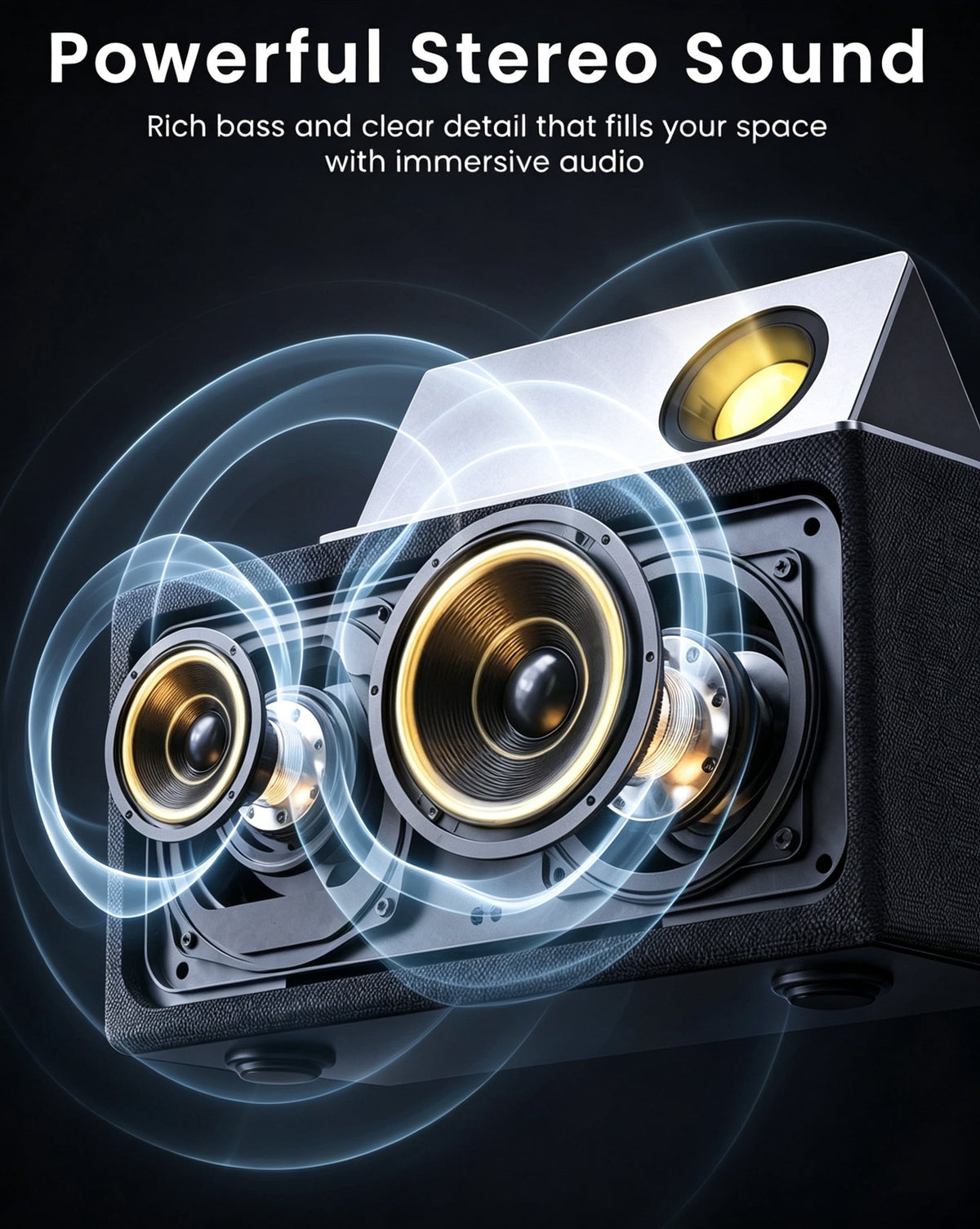 GoldJoy Bluetooth Portable Speaker, Gold