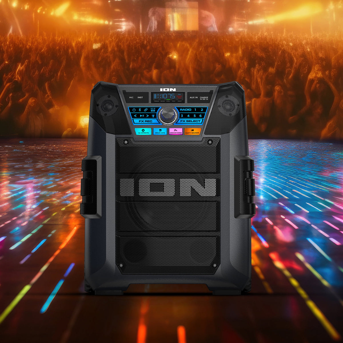 ION Audio Tailgater XL Portable All-Weather Speaker with 5-Speaker Sound, IPX5 Water-Resistant