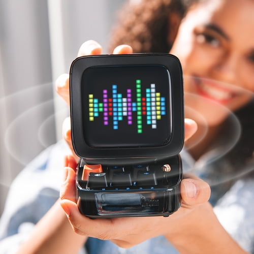Divoom Ditoo Pro Pixel Art Gaming Bluetooth Speaker with 16x16 LED Display & App Control, 15W, Pink