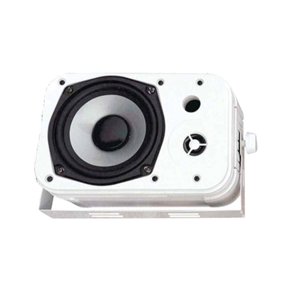 Pyle PFA330BT Amp System w/ 2x 5.25" 400W Indoor/Outdoor White Waterproof Speakers, Speaker Wire