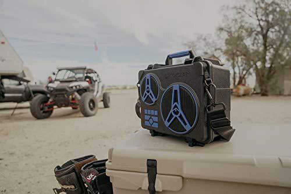 ecoxgear ecojourney rugged waterproof portable bluetooth wireless 65-watt speaker dry storage with 50+ hours playtime(blue)