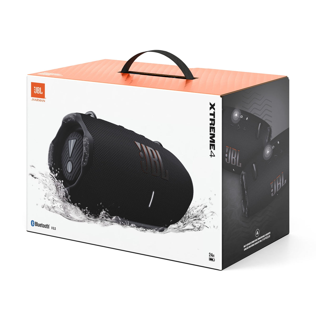 JBL Xtreme 4 Portable Waterproof Speaker with Bluetooth, 4 Speakers, Black