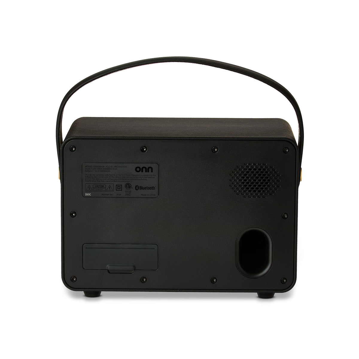 onn Large Wi-Fi Speaker with 360-Degree Directional Sound, Black