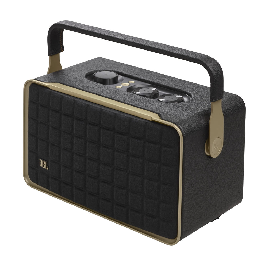 JBL Authentics 200 - Smart home speaker with Wi-Fi, Bluetooth and Voice Assistants with retro design - Black