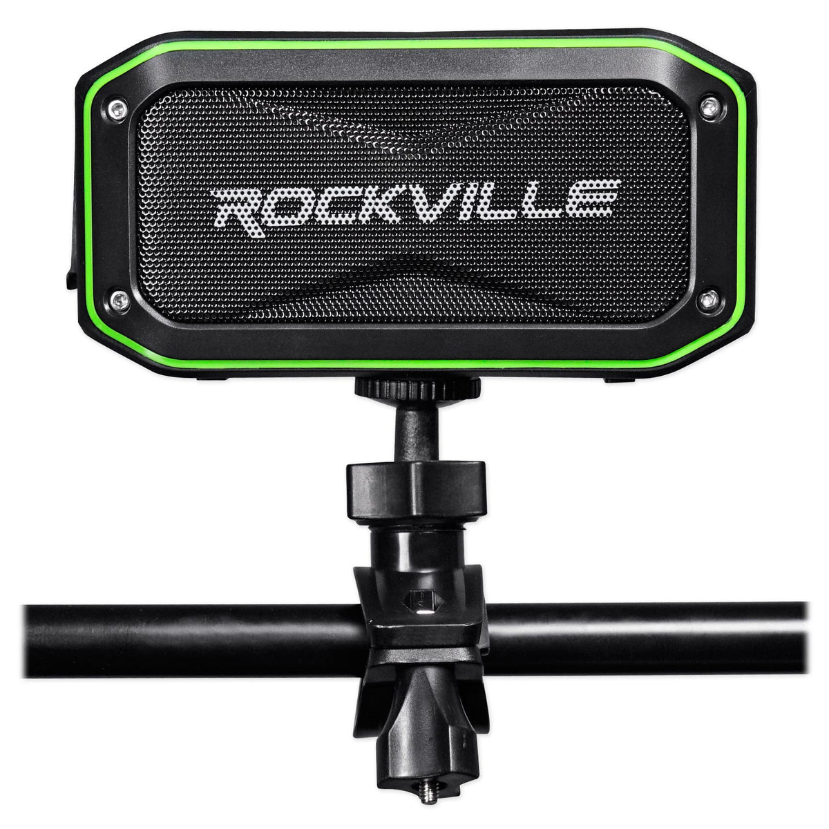 Rockville ROCK ANYWHERE 2-Pack Portable Bluetooth Speaker, 20W Output, 30-Hour Battery, IPX7 Waterproof, TWS Stereo, Includes Handlebar Mount, Cables