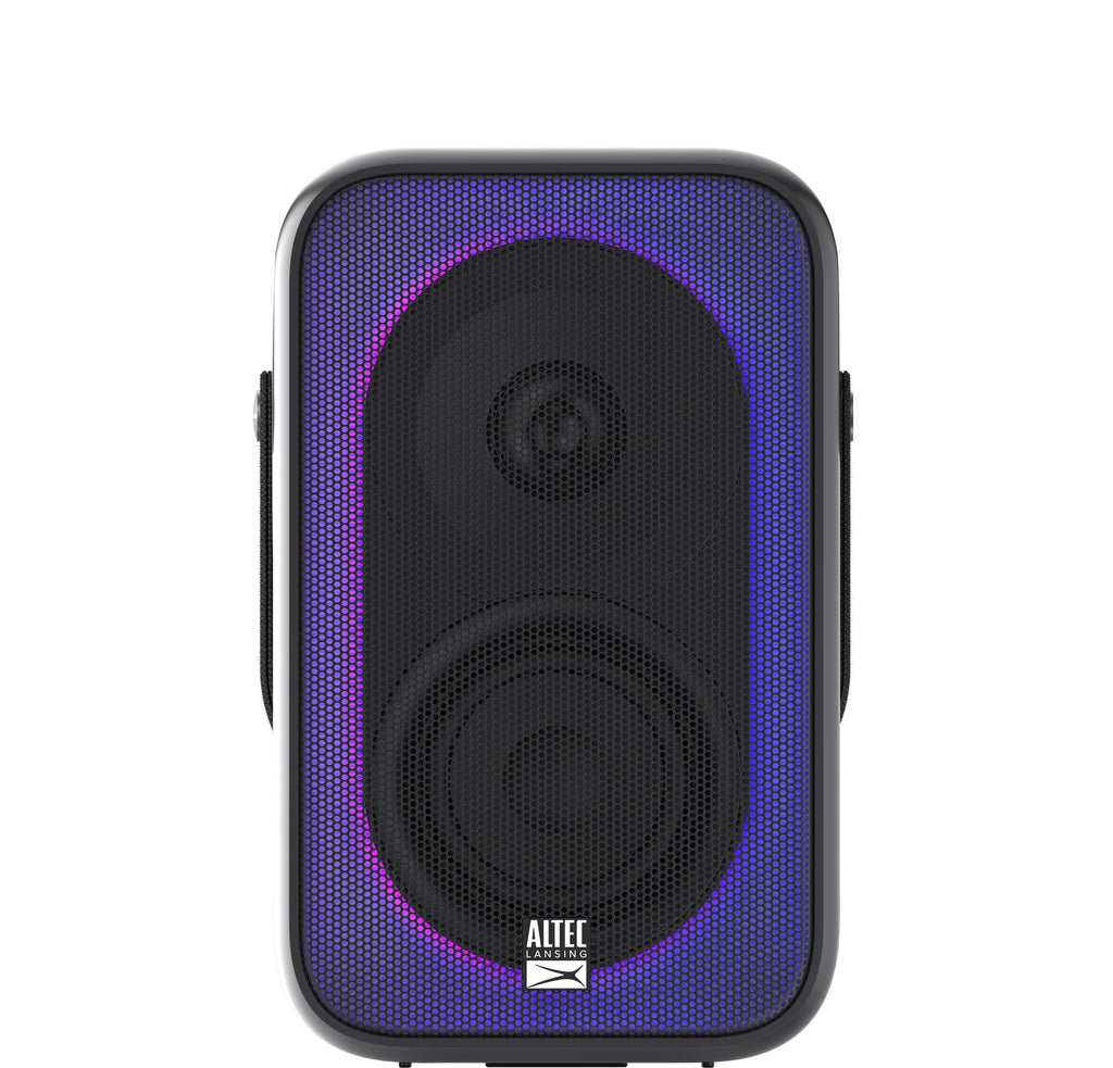 Altec Lansing Shockwave Portable Bluetooth Wireless Party Speaker with LED Lights, Black, IMT7000-BLK