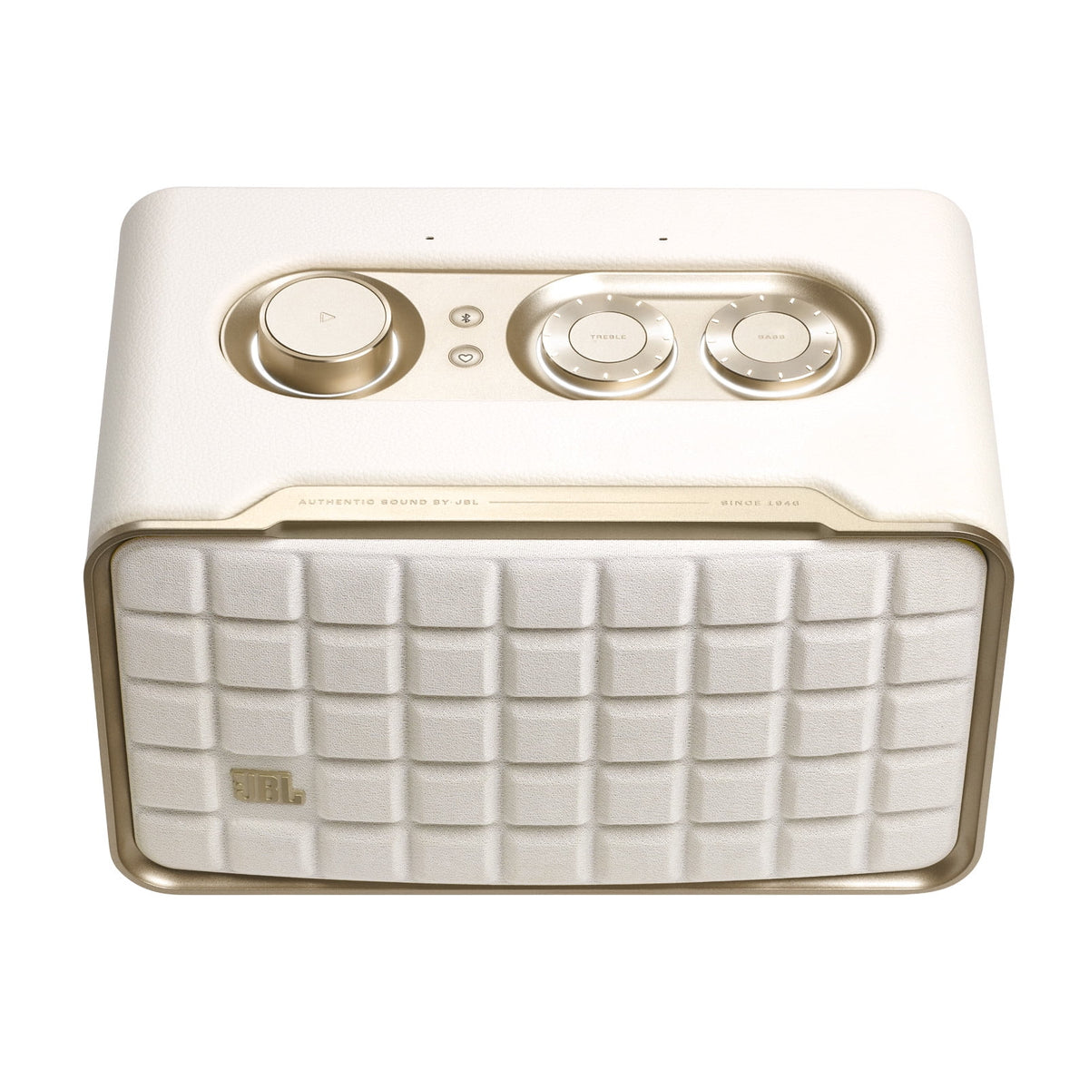 JBL Authentics 200 - Smart home speaker with Wi-Fi, Bluetooth and Voice Assistants with retro design - White
