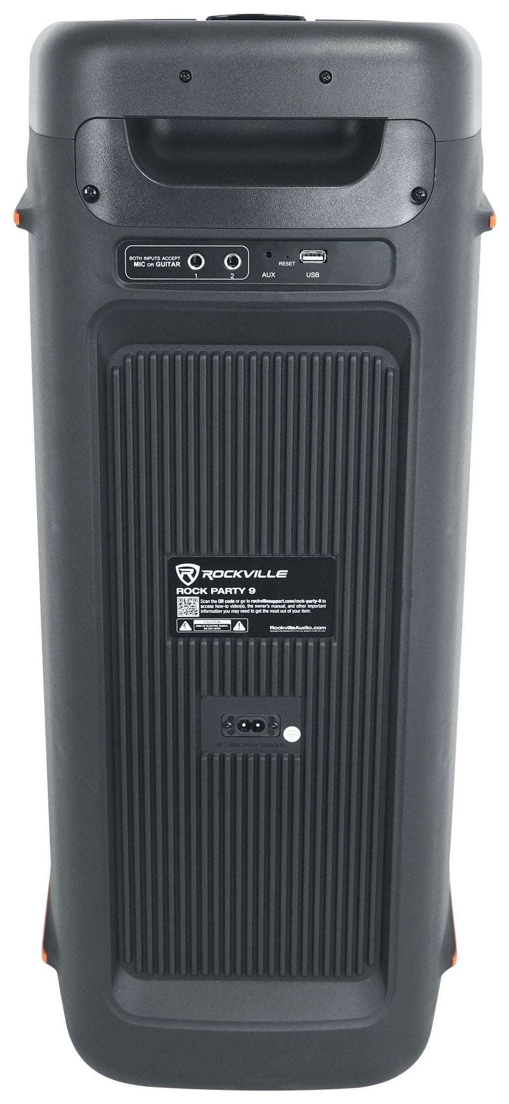 Rockville Rock Party 9 Dual 8" Portable Bluetooth Speaker, 1000W, LED, Karaoke