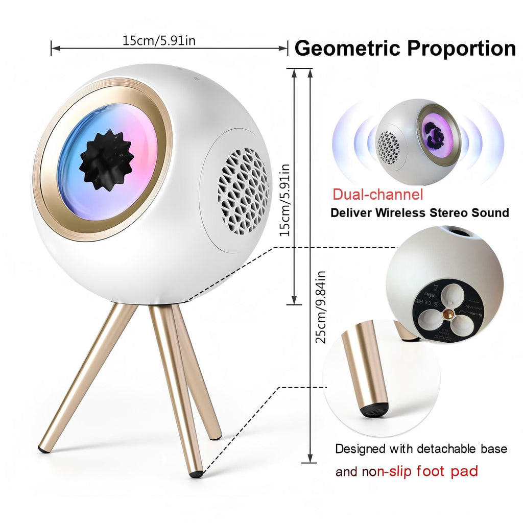 XRELIATECH Ferrofluid Speaker,30W High-Power Bluetooth Audio Visualizer Enhanced Bass&Crisp High, Dual Stereo&TWS Paired,Vibrant Ambient Colorlight