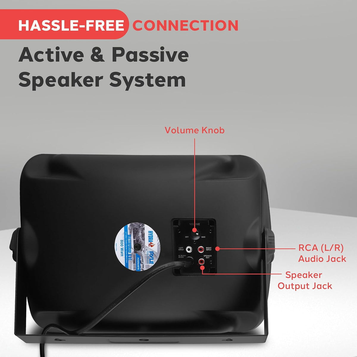 Pyle Audio 6.5 Inch Waterproof Bluetooth Indoor/Outdoor Speakers, Set of 2