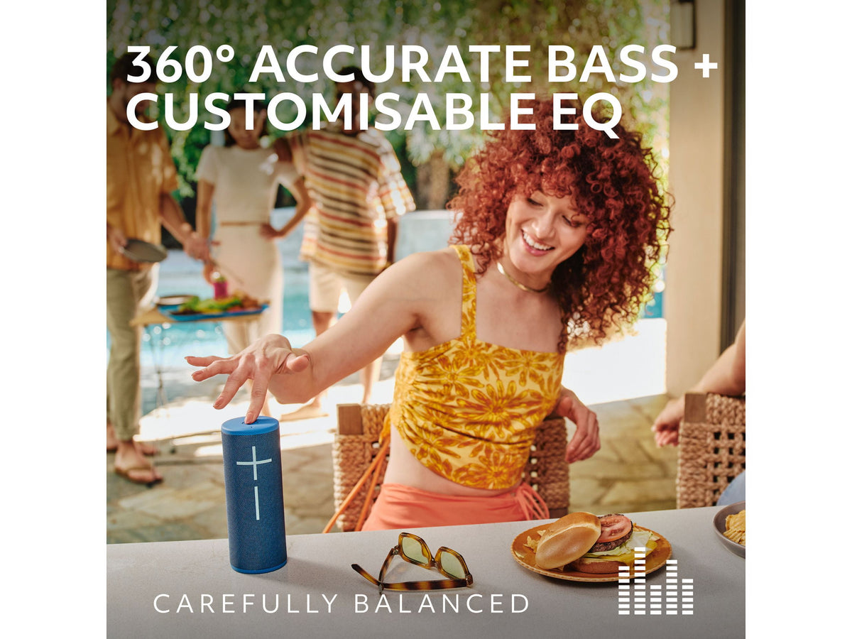 Ultimate Ears Boom 4 Portable Bluetooth Speaker IP67 Waterproof 360-Degree Sound 15‑Hour Battery – Black