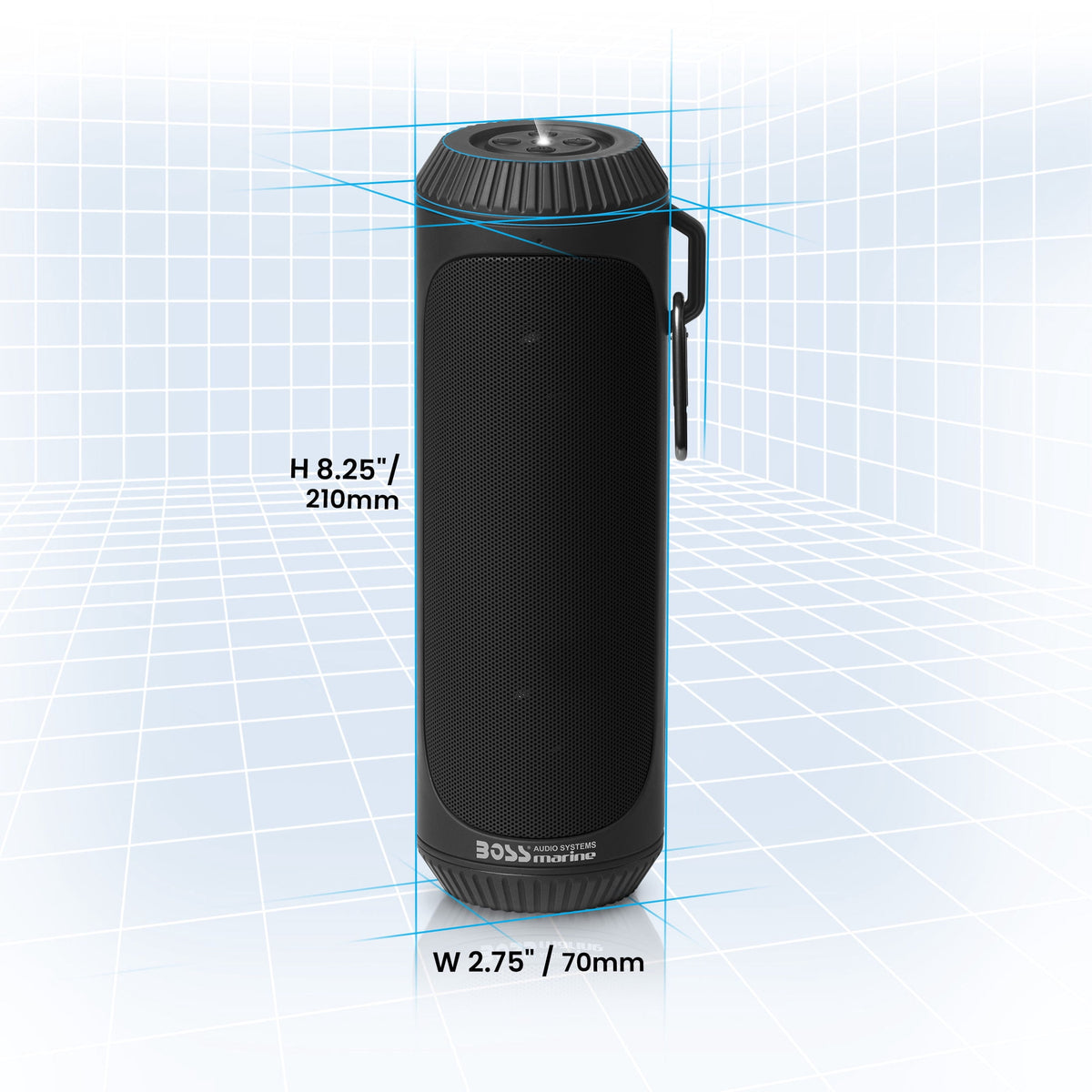 BOSS Audio Systems BOLTBLK Bluetooth Speakers, 1.5” Speakers Built-in Flashlight