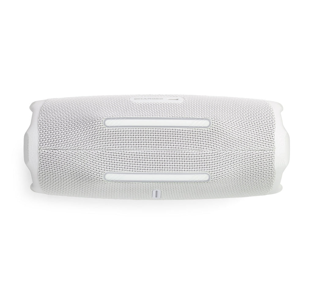 JBL CHARGE 6 Bluetooth Speaker & divvi! Premium Hard Case Bundle - White