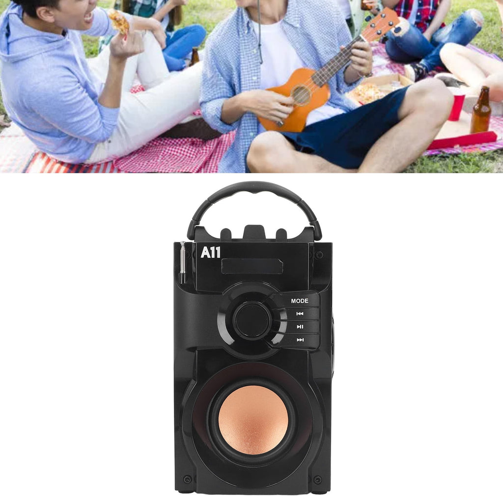 Portable Bluetooth 5.0 Speaker, Stereo Subwoofer Wireless Smart Speaker with Remote Control for Indoor and Outdoor Use, 10 inches / 25.4 cm