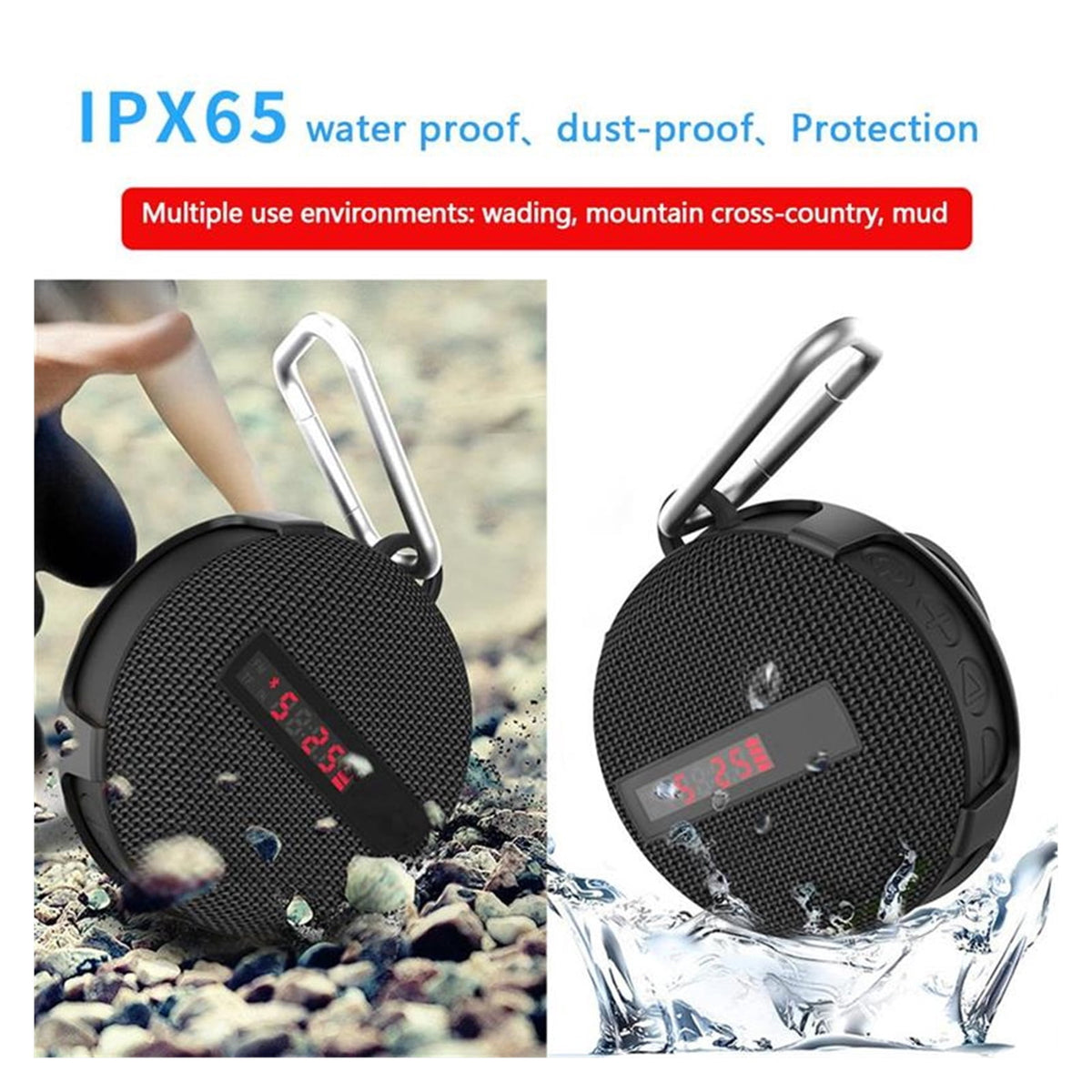 Portable Bluetooth Speaker For Motorcycle Wireless Bicycle Speaker With Loud Sound Bluetooth 5.0 IP65 Waterproof Outdoor Speaker ,Bike Audio