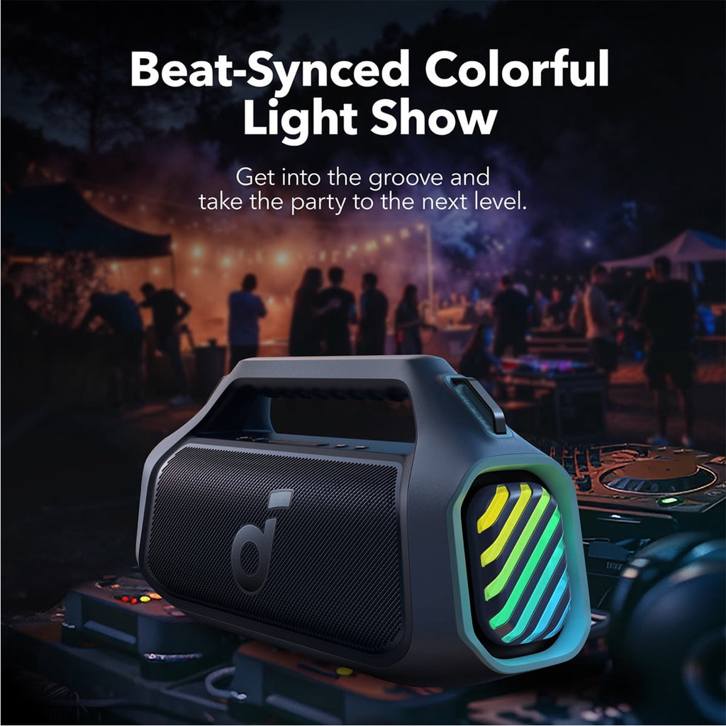 Soundcore Boom 2 Plus By Anker, Outdoor Speaker, 140W, 2+2 Channel, BassUp 2.0, 20H Playtime, Black