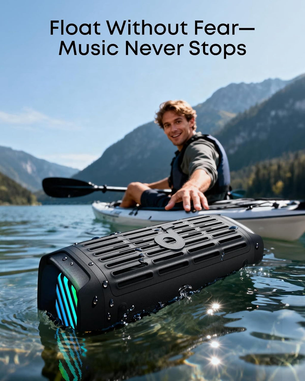 Boom 3i by Anker, Compact Outdoor Speaker, IP68 Waterproof, Floating Playback, Saltwater-Resistant, BassUp 2.0, 50W Portable Speaker, Bluetooth 5.3, 16H, TWS, Kayak/Fishing/Camping