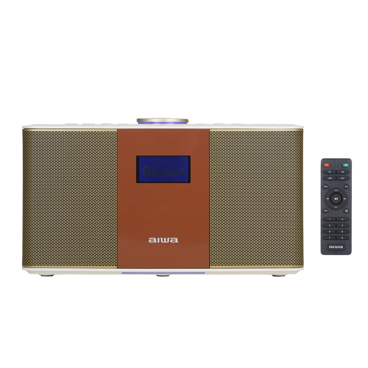 Aiwa Exos-5 Wireless Bluetooth Hi-Fi Home Speaker with FM Radio, Alarm Clock and Remote Control for Home Audio