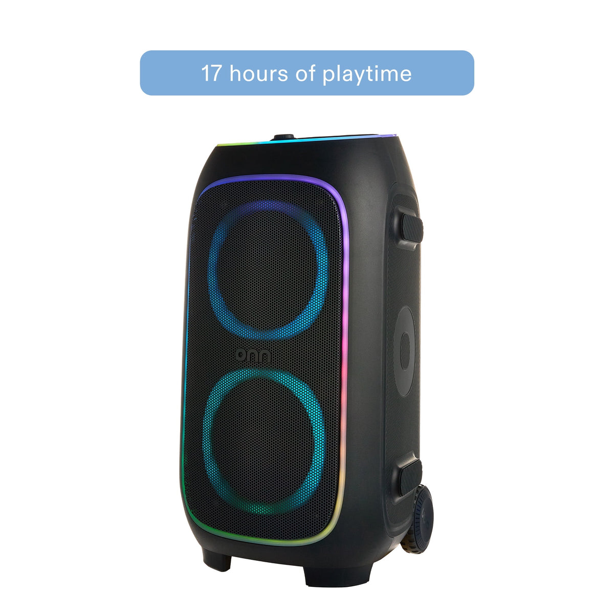 onn XL Wireless Party Speaker with Multicolor LED Lighting